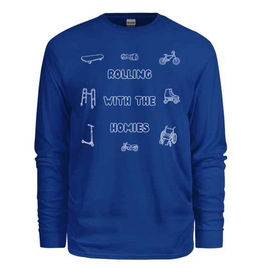 Rolling with the Homies Adult Long Sleeve Tee