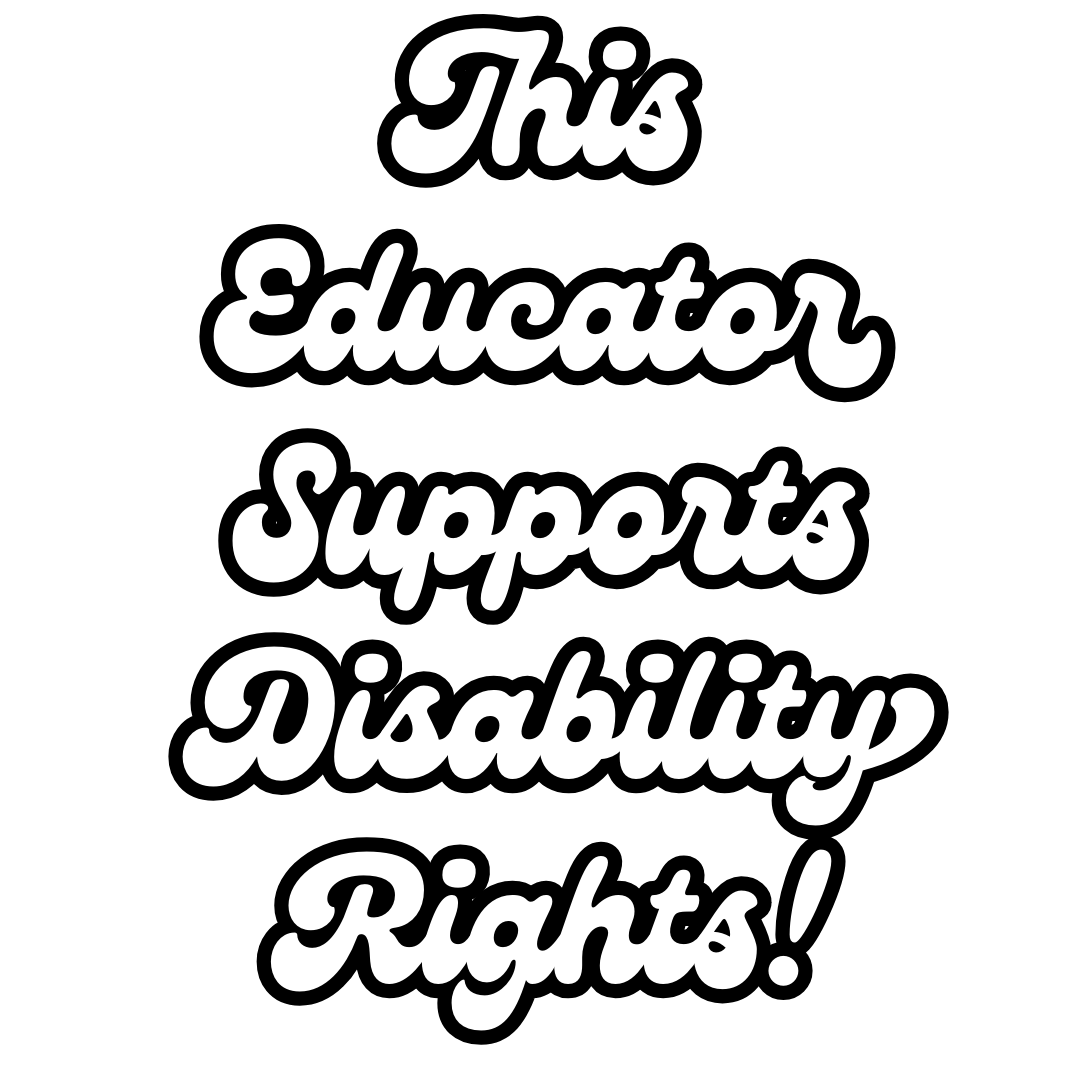 This Educator Supports Disability Rights Sticker